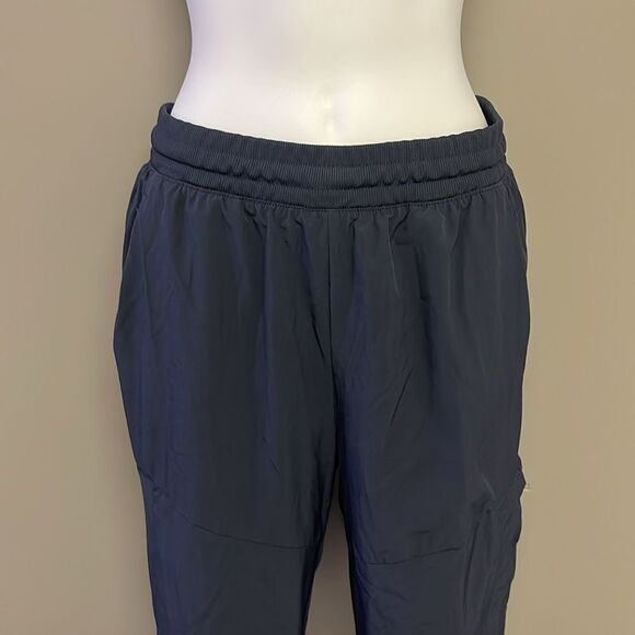 Apana Women’s Slate Blue Pull-On Cargo Joggers Drawstrings Elastic Waist-Medium - Picture 4 of 12